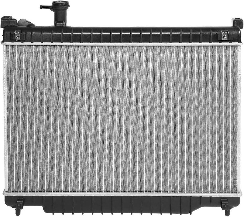 DNA Motoring  Factory Style Aluminum Radiator Compatible with 03-09 Trailblazer/Envoy 5.3L V8 AT,26-7/8" W X 18" H X 1" D,1-5/16"Inlet / 1-9/16" Outlet