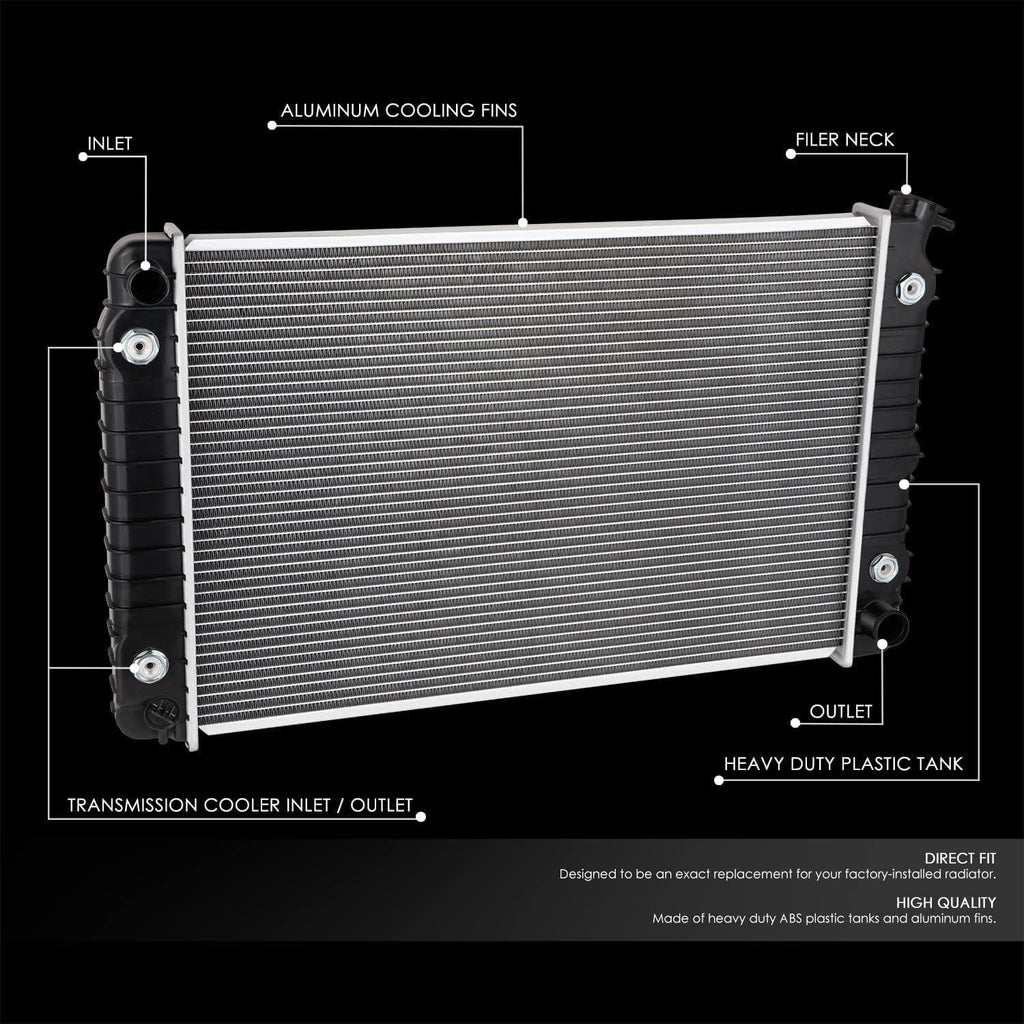 OEM-RA-1348 OE Style 1-Row Aluminum Cooling Radiator Compatible with 92-95 Lumina Apv/Trans Sport
