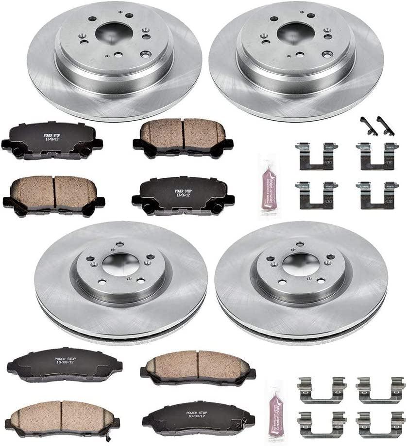 KOE6084 Autospecialty Front and Rear Replacement Brake Kit-Oe Brake Rotors & Ceramic Brake Pads