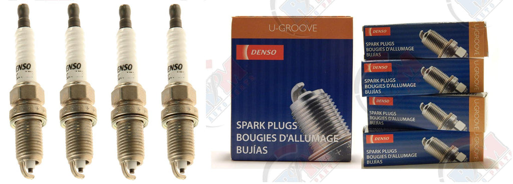 DENSO "U-GROOVE" Spark Plugs (Set of 4) 1992-2011 for Toyota Camry 2.2L 2.4L