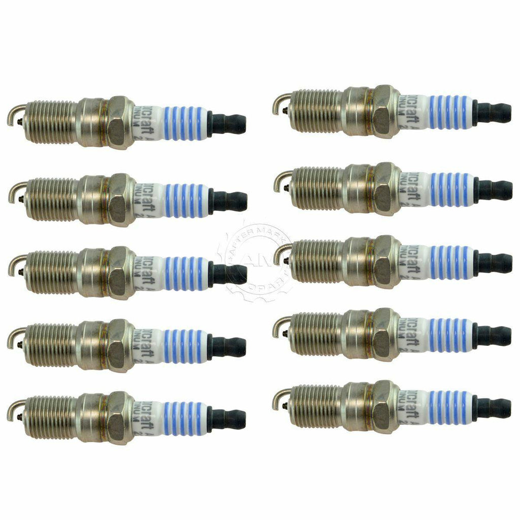 Motorcraft SP479 Platinum Engine Spark Plug Kit Set of 10 for Ford 6.8 Truck Van