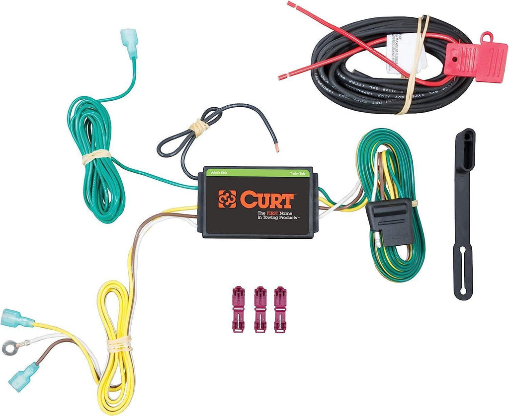 CURT 56262 Vehicle-Side Custom 4-Pin Trailer Wiring Harness, Fits Select Lincoln MKC , Black