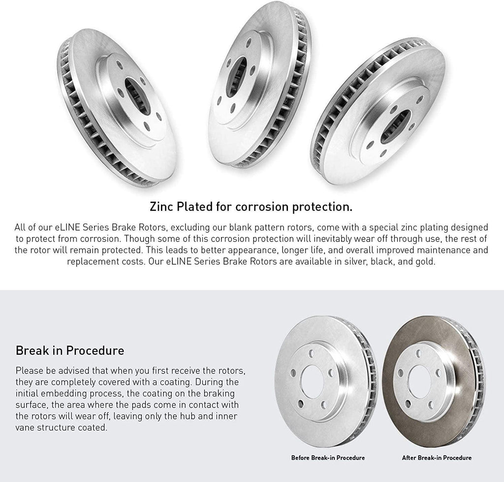R1 Concepts Front Brakes and Rotors Kit |Front Brake Pads| Brake Rotors and Pads| Ceramic Brake Pads and Rotors |Fits 2008-2019 Pontiac Vibe, Scion Xd, Toyota Corolla, Matrix
