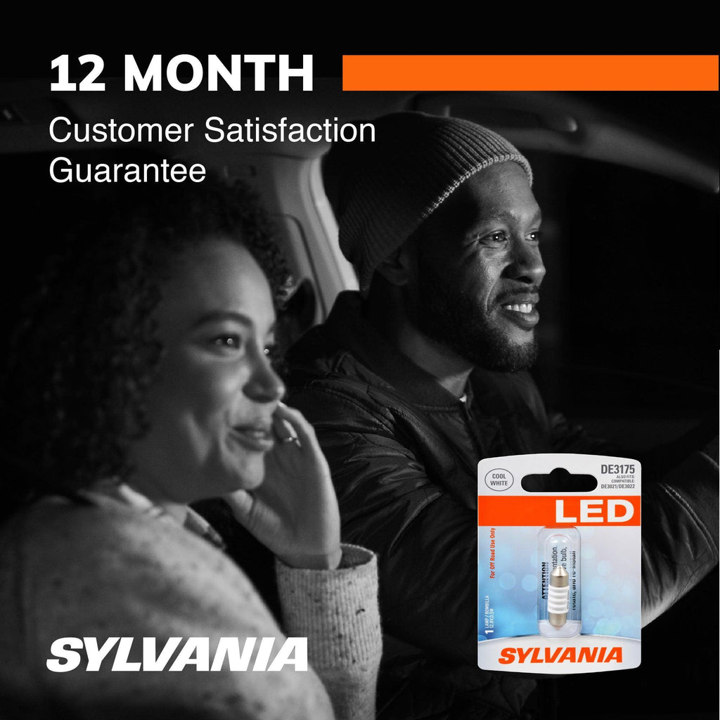 Sylvania DE3175 White LED Automotive Mini Bulb, Pack of 1.
