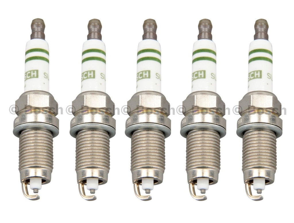 Spark Plug Super plus OEM Bosch for Volkswagen Golf Jetta Beetle 2.0L 2.5L (5Pc)