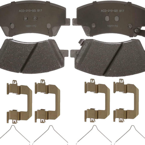 Silver 14D1912CH Ceramic Front Disc Brake Pad Set