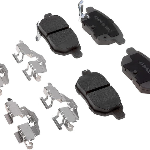 Acdelco Silver 14D1354CHF2 Ceramic Rear Disc Brake Pad Set with Clips