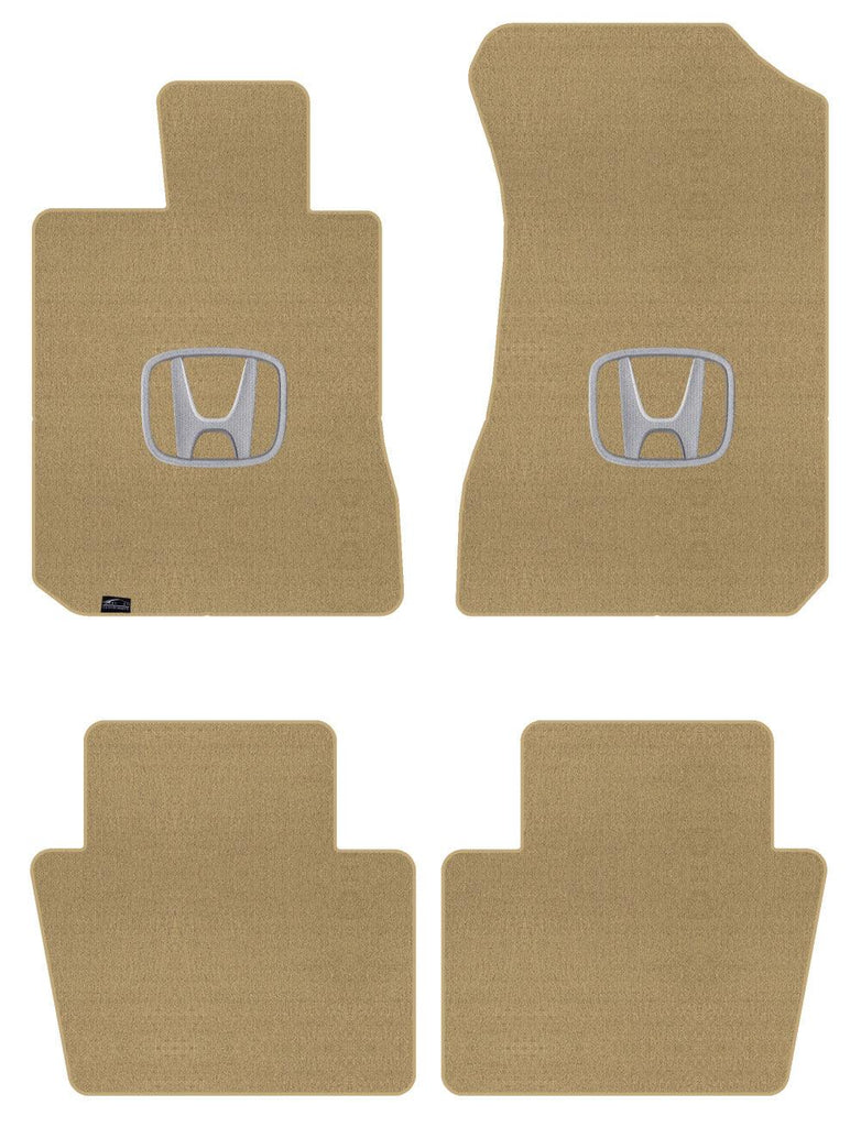 Lloyd Velourtex Front & Rear Mats for '82-83 Accord W/Silver on Black Honda H