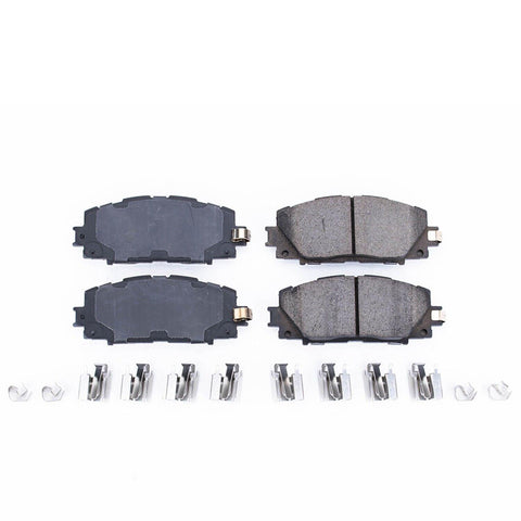 Power Stop - Front Z17 Low-Dust Ceramic Brake Pads with Hardware for Corolla, Pr