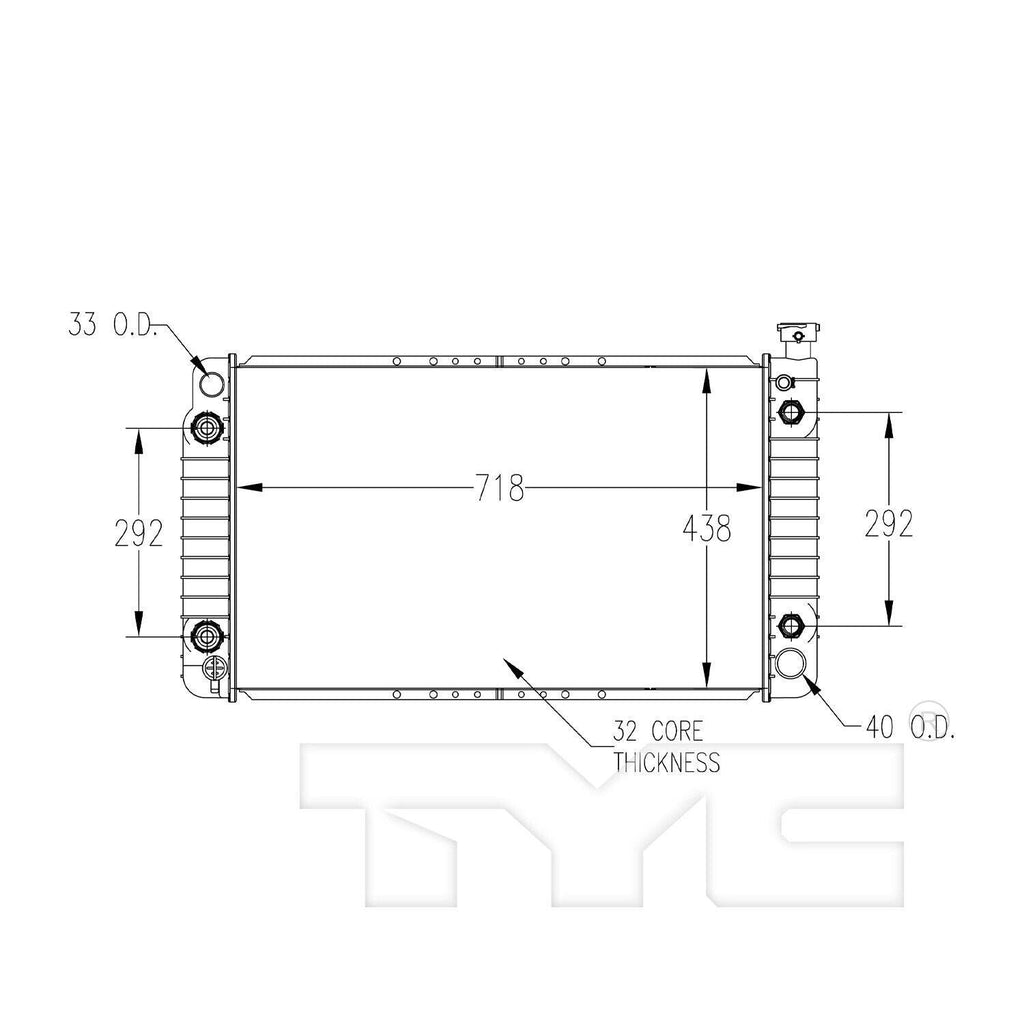 Radiator for C1500, C2500, K1500, K2500, Blazer, C1500 Suburban+More 622