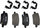 171-1185 GM Original Equipment Rear Disc Brake Pad Kit with Springs