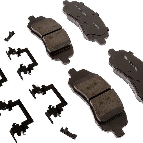 Gold 17D1285CHF1 Ceramic Front Disc Brake Pad Kit with Clips