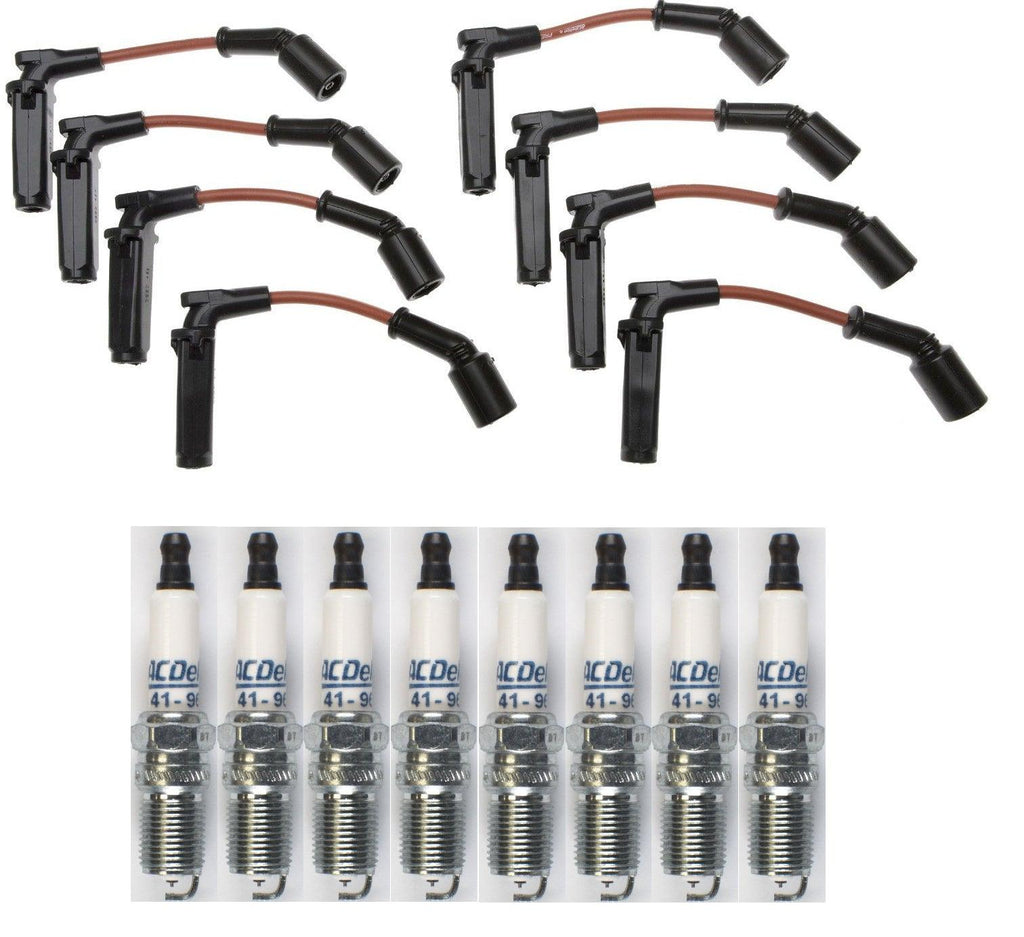 8X 9748RR Wires & Acdelco 41-962 Spark Plugs Set for Chevy GMC 4.8L 5.3L 6.0L V8