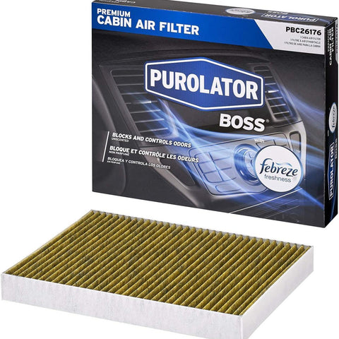 PBC26176 boss Premium Cabin Air Filter with Febreze Freshness Fits Select Dodge and Chrysler