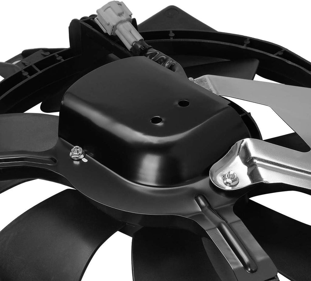 OEM-RF-0232 Factory Style Radiator Cooling Fan Assembly Cooling Efficiency Improved Direct Replacement [Compatible with 2002-2006 Sentra 1.8L],Black
