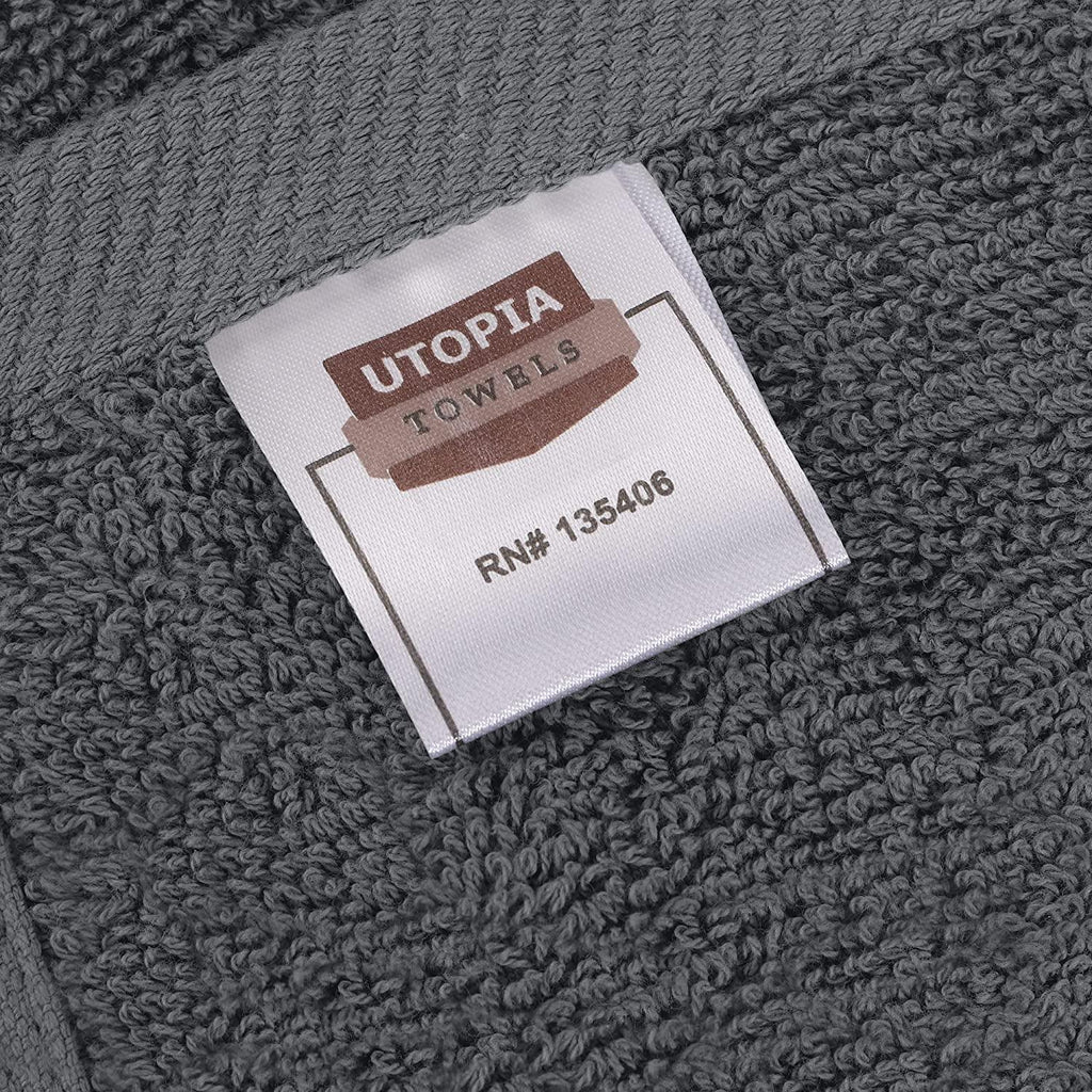6 Pack Premium Hand Towels Set, (16 X 28 Inches) 100% Ring Spun Cotton, Ultra Soft and Highly Absorbent 600GSM Towels for Bathroom, Gym, Shower, Hotel, and Spa (Grey)