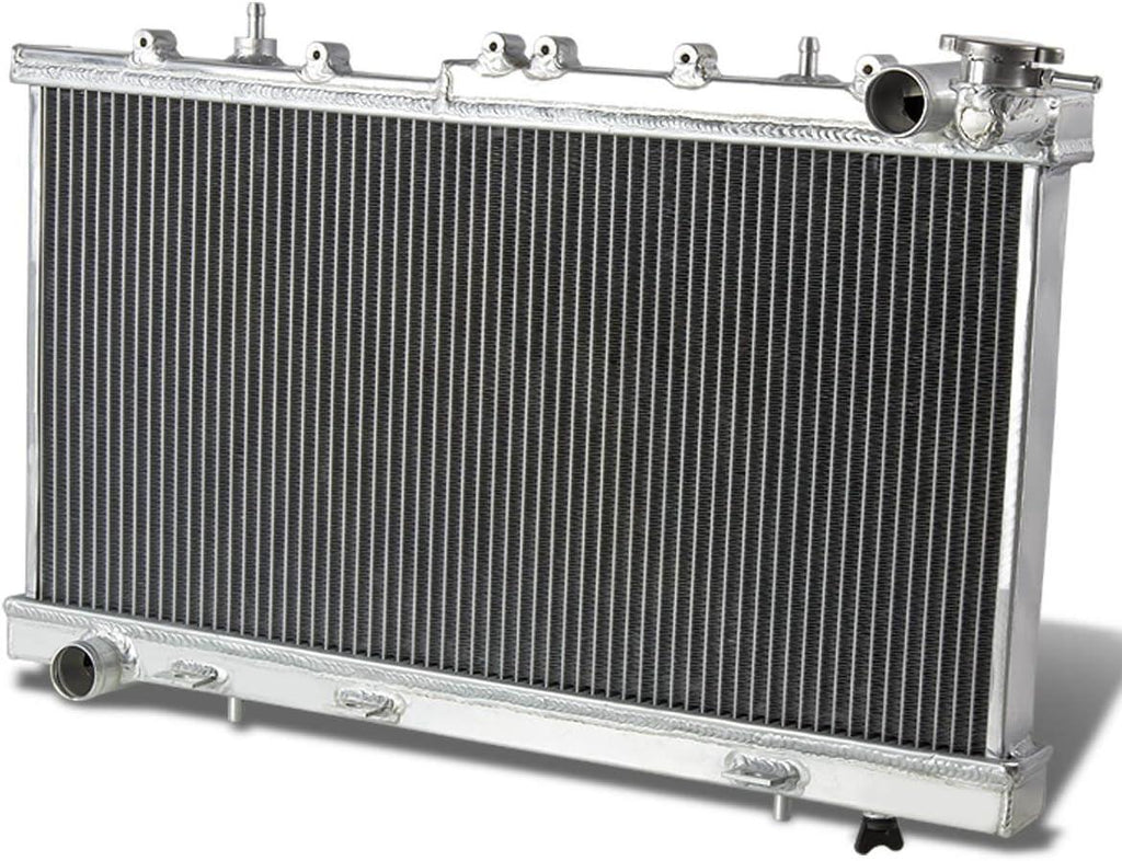RA-NS91SR-2 2-Row Full Aluminum Radiator Compatible with 91-99 Nissan Sentra SE/SE-R 2.0L MT, Metallic