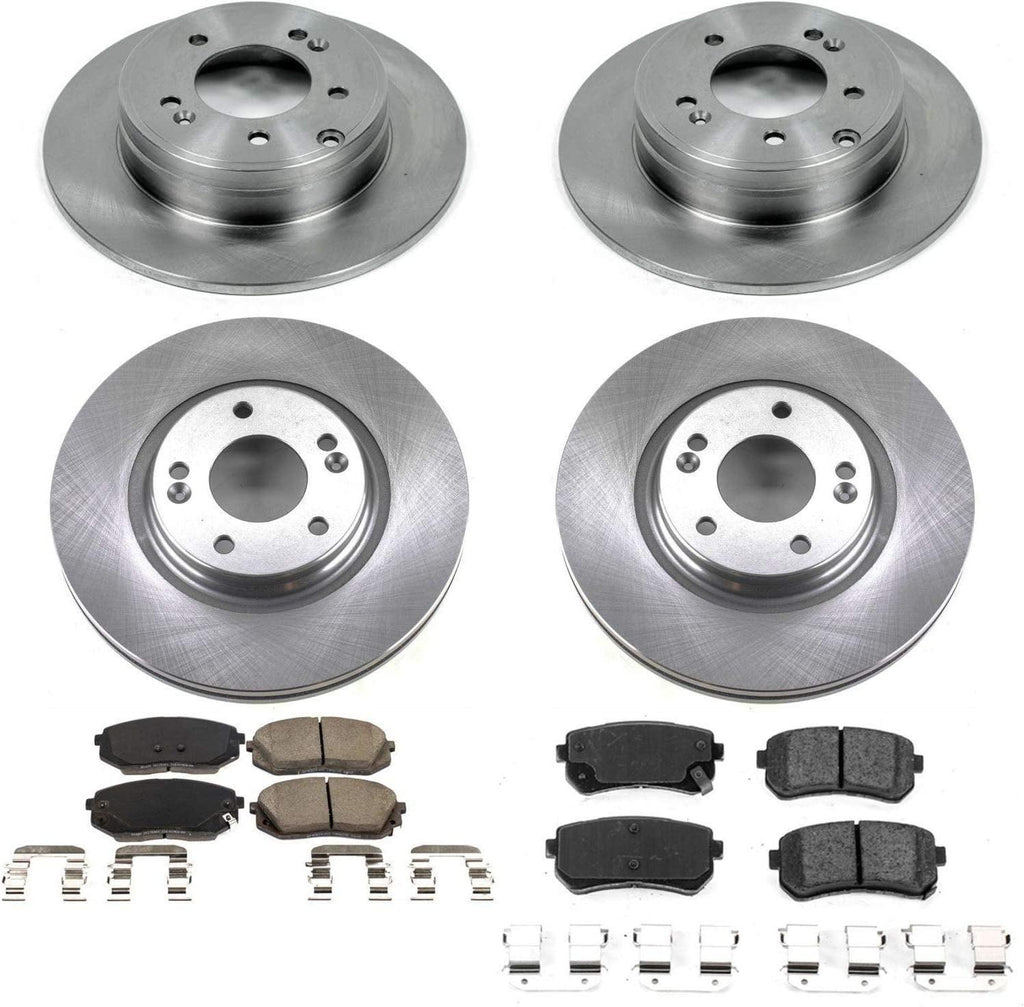 KOE7522 Autospecialty Front and Rear Replacement Brake Kit-Oe Brake Rotors & Ceramic Brake Pads