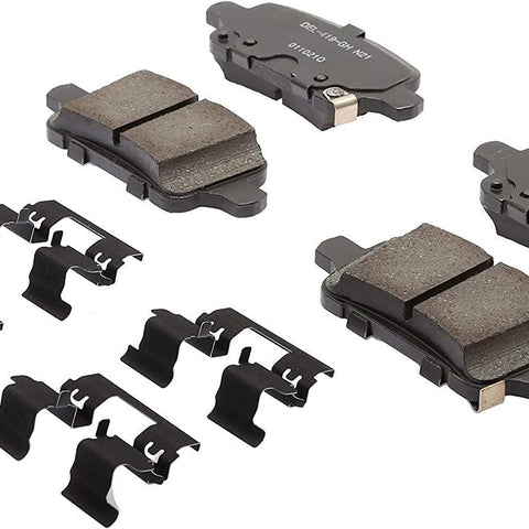 Gold 17D1915CHF1 Ceramic Rear Disc Brake Pad Kit with Clips