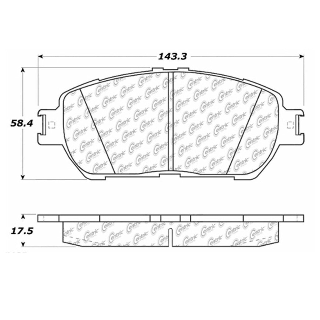 Centric Front Disc Brake Pad for Toyota (102.09061)
