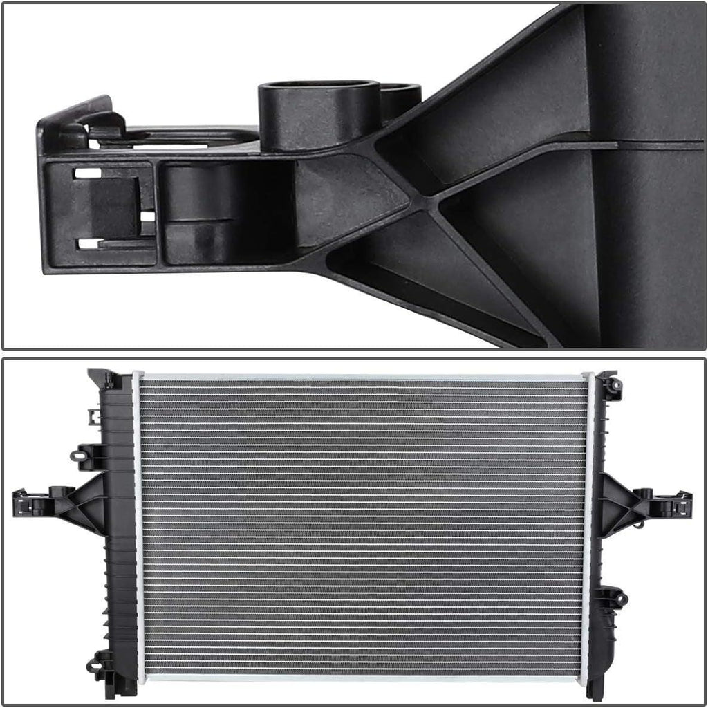 OEM-RA-2805 Aluminum Radiator Compatible with 01-09 Volvo S60 / 99-06 S80 AT,24-7/16" W X 16-7/16" H X 1" D,1-7/16" Inlet / 1-7/16" Outlet