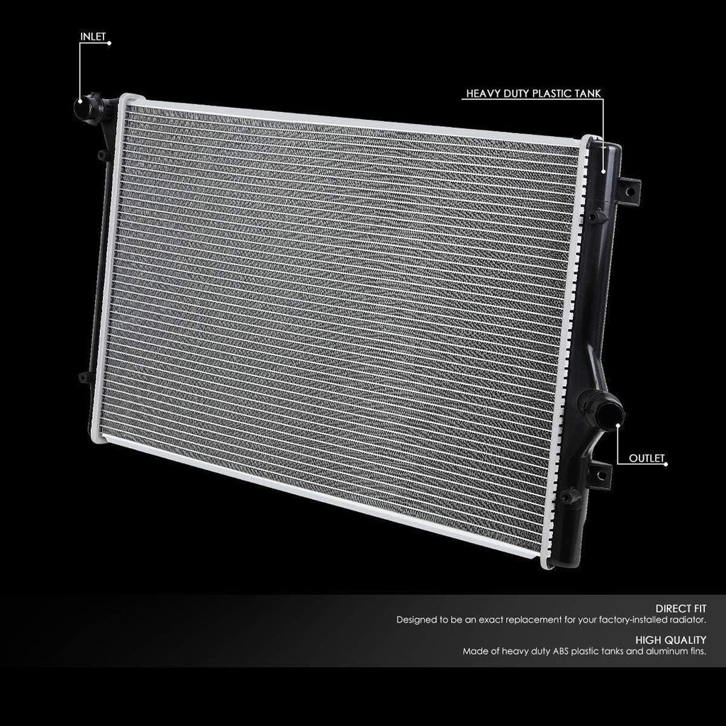 OEM-RA-2822 Aluminum Radiator Compatible with Audi (04-13 A3 / 08-12 S3 / 07-15 TT),25-9/16" W X 16-7/8" H X 1-5/16" D,1-1/4" Inlet / 1-1/4" Outlet