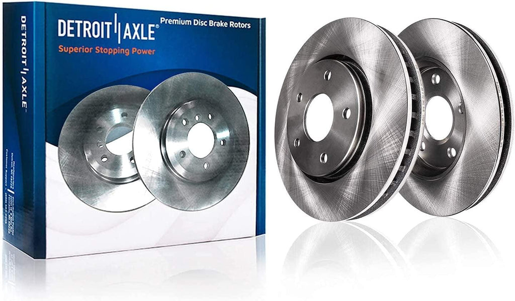 Detroit Axle - Front Brake Kit for 2003-2008 Toyota Corolla Matrix Pontiac Vibe Front Brake Rotors Ceramic Brake Pads 2004 2005 2006 2007 Replacement Brakes
