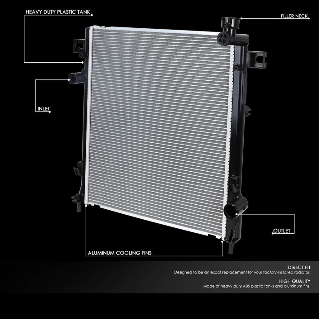 OEM-RA-2971 Aluminum Core Radiator Compatible with 07-11 Dodge Nitro 3.7 4.0 AT,23-15/16" W X 19-7/8" H X 1" D,1-1/2" Inlet / 1-3/4" Outlet