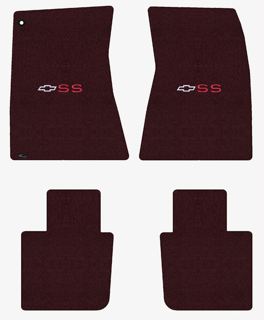 Lloyd Velourtex Front & Rear Mats for '68-69 Malibu W/White/Red SS with Bowtie