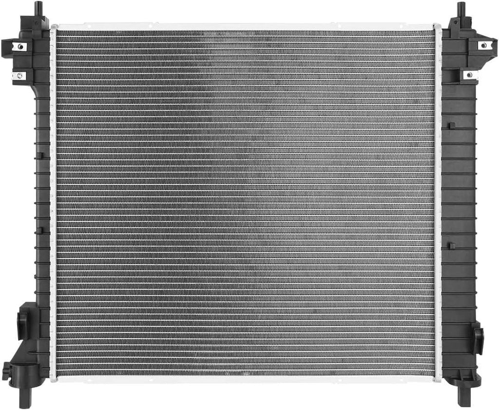 OEM-RA-13242 OE Style 1-Row Aluminum Core Radiator Compatible with 10-11 Cadillac SRX 2.8L,24-7/16" W X 21-3/4" H X 1-1/16" D,1-3/8" Inlet / 1-3/8" Outlet