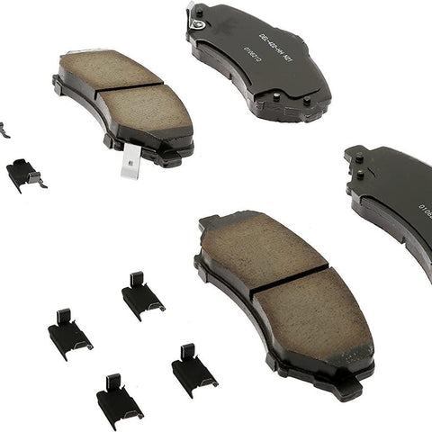 Gold 17D1273CHF1 Ceramic Front Disc Brake Pad Kit with Clips