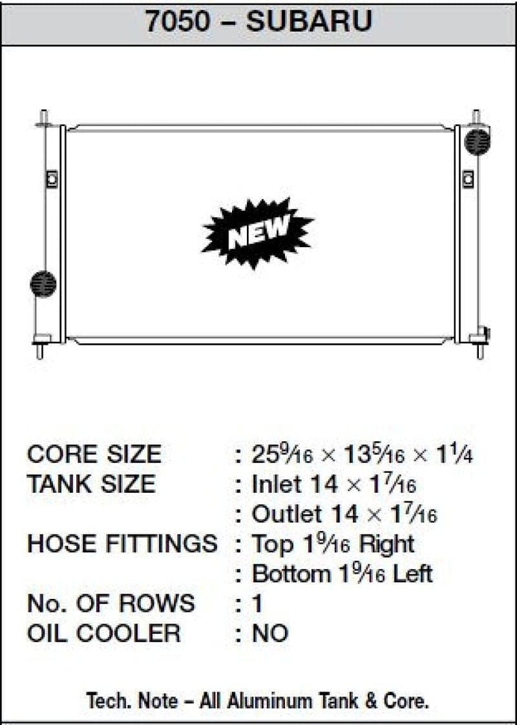 7050 High Performance Radiator