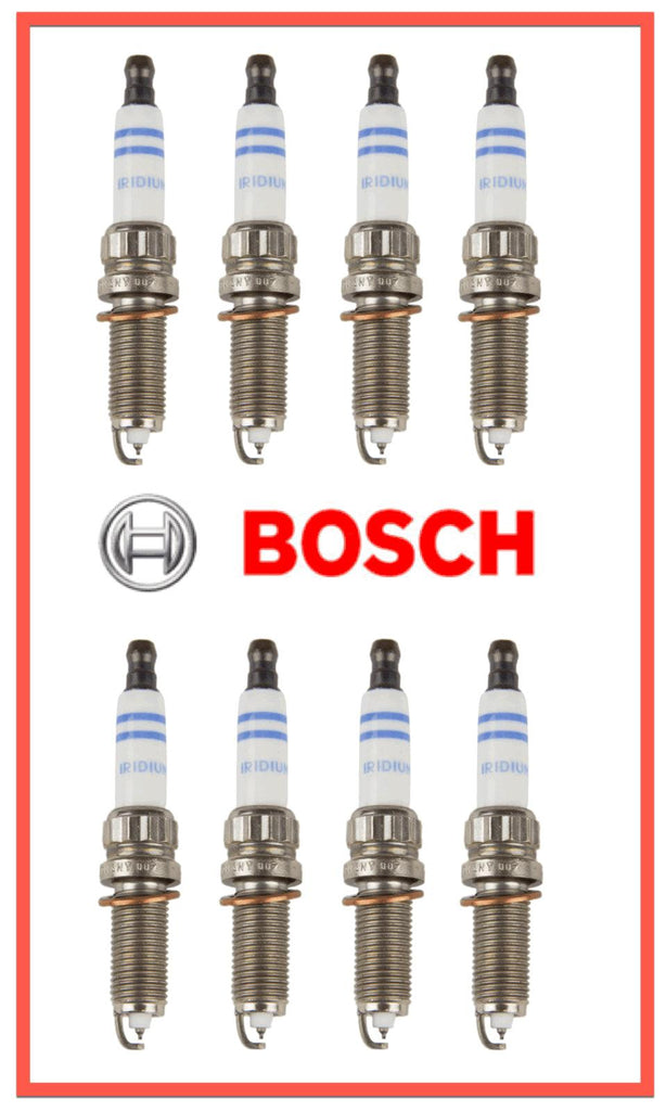 8 Spark Plugs OEM Fine Wire Double Iridium Bosch ZR6SII3320 for Benz 0041598103
