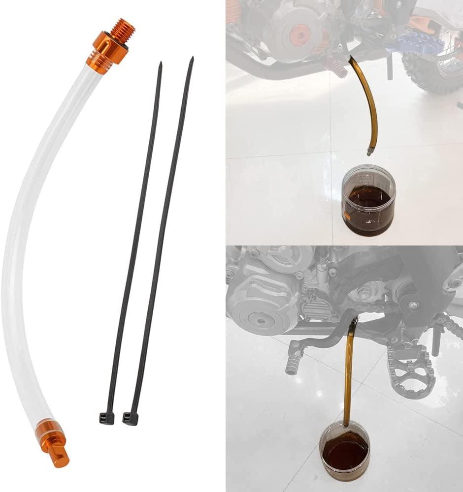 Orange Oil Change Drain Tool & Electric Radiator Cooling Fan Set 2 + 4 Stroke Compatible with KTM 250 350 450 Xcf,See Fitment