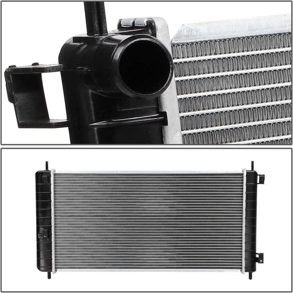 OEM-RA-2727 Aluminum Radiator Compatible with 04-06 Malibu 3.5L 3.9L AT,26-3/4" W X 14-1/2" H X 7/8" D,1-5/16" Inlet / 1-3/8" Outlet