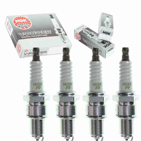 4 Pc NGK V-Power Spark Plugs Compatible with Porsche 944 2.5L L4 1983-1984