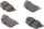 Silver 14D835CH Ceramic Rear Disc Brake Pad Set