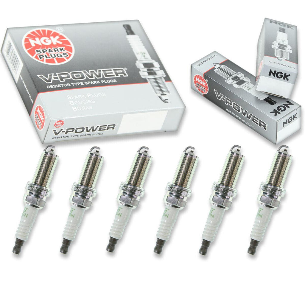 6 Pcs NGK V-Power Spark Plugs 2002-2008 for Nissan Maxima 3.5L V6 - Engine Rz