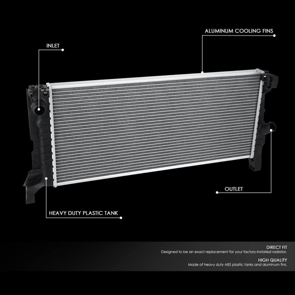 OEM-RA-13544 OE Style 1-Row Aluminum Cooling Radiator Compatible with 14-18 Mini Cooper Hatchback S 2.0L