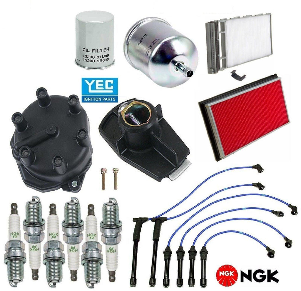 Tune up Kit Wires Spark Plugs Filters for Nissan Xterra V6; 3.3L 2000-2004