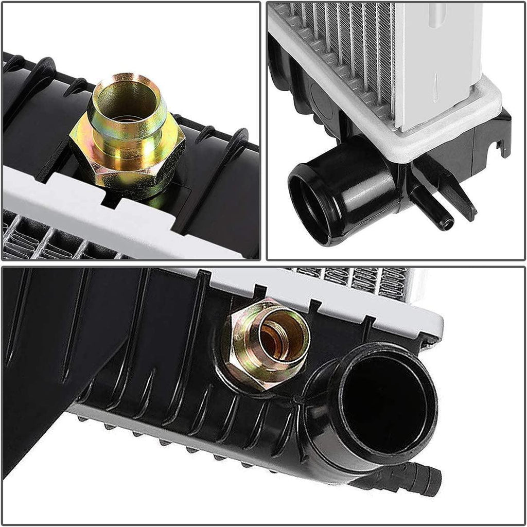 OEM-RA-2424 1-Row OE Style Bolt-On Aluminum Core Radiator Compatible with 99-04 Volvo C70, 99-00 S70 / V70 AT, 23-1/4" W X 15-1/4" H X 1-5/8" D, 1-7/16" Inlet, 1-7/16" Outlet