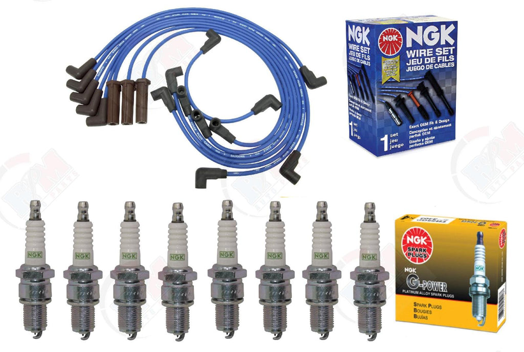 NGK PLATINUM Spark Plugs & Wires for 1989-1992 Camaro 5.7L W/ Aluminum Head