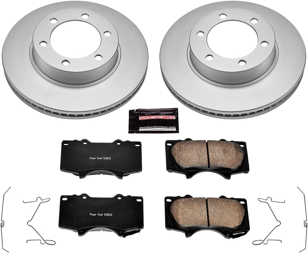 CRK2324 Coated Brake Rotor & Ceramic Brake Pads- Front
