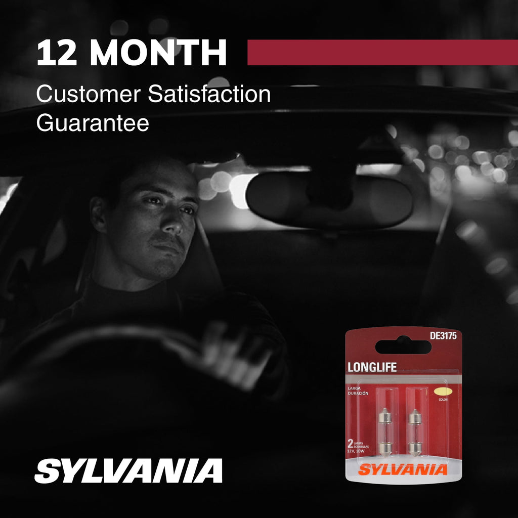 (2 pack) Sylvania DE3175 Long Life Mini Bulb, 2 Pack, Compatible with Multiple Cars