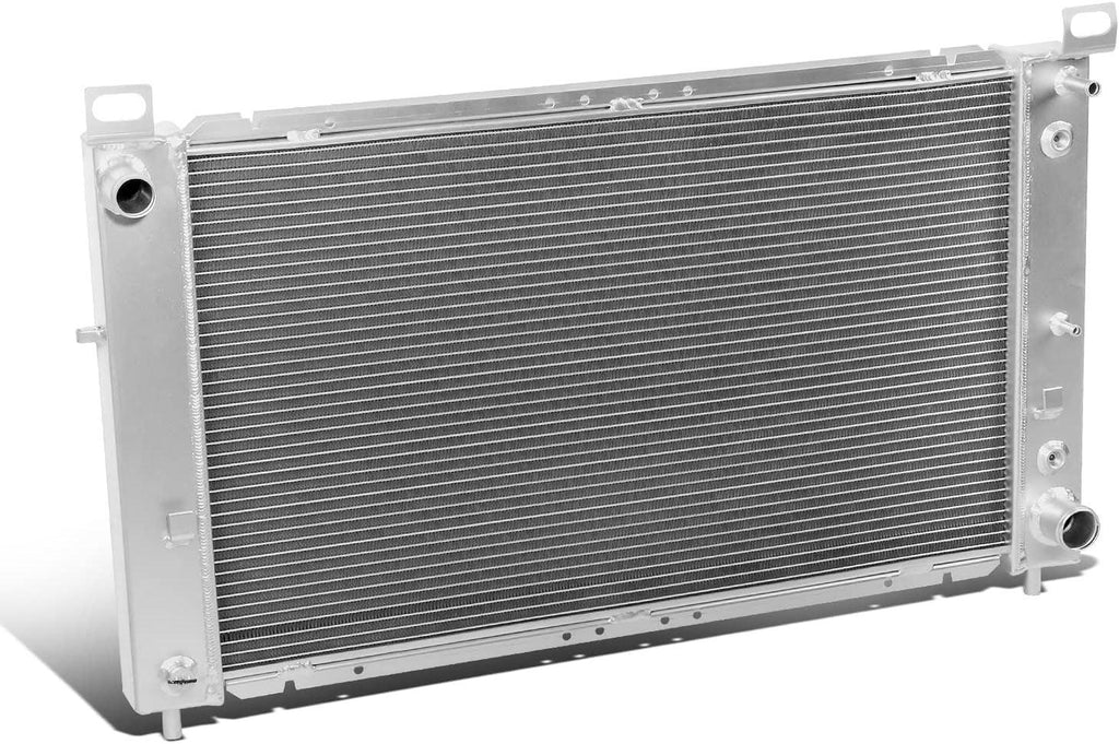 RA-SILVERADO99-2 2-Row Full Aluminum Radiator Compatible with 99-06 Silverado 2500/Suburban 1500/Yukon/Yukon XL 1500/Sierra 1500/Sierra 2500, 4.8L/ 5.3L V8, Metallic