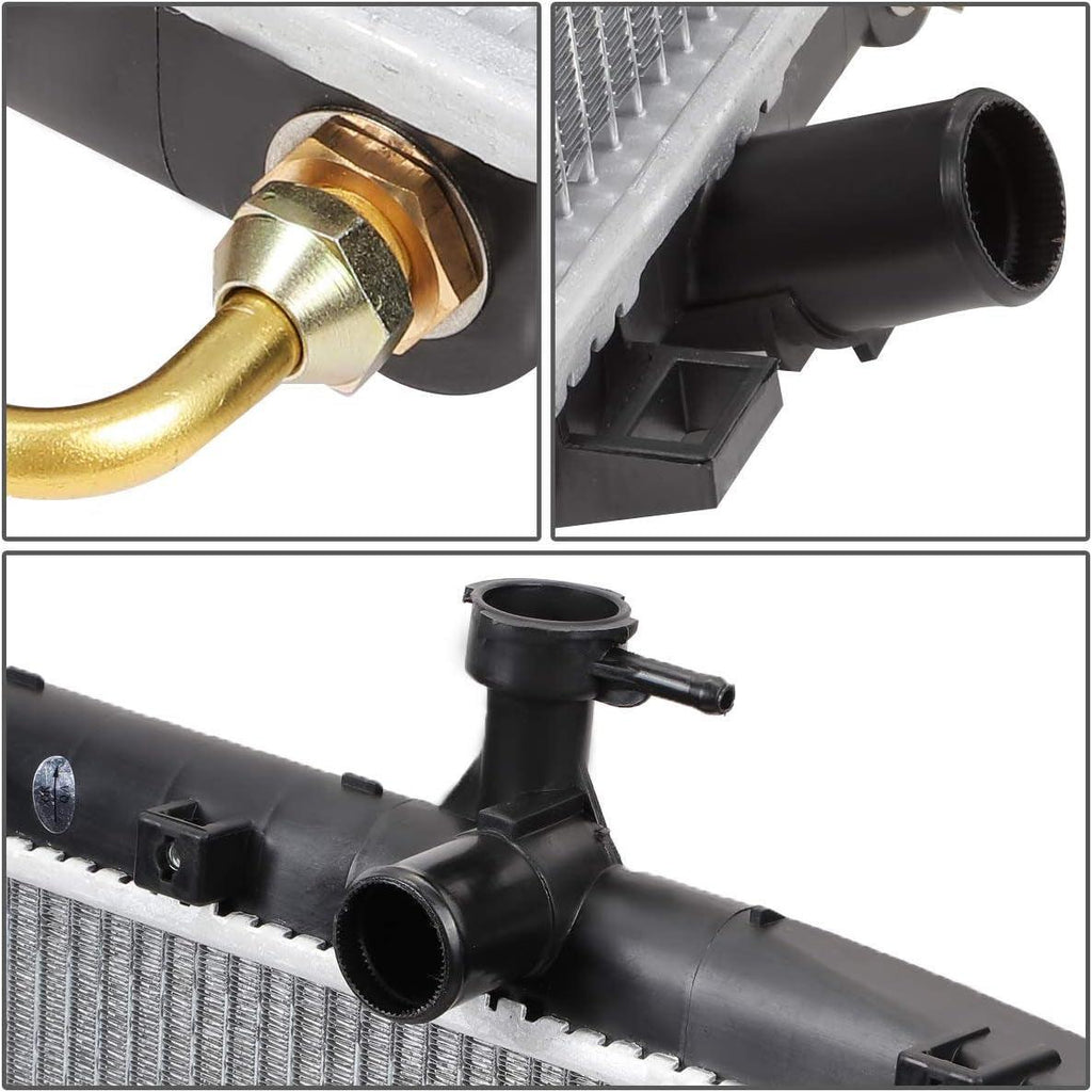 OEM-RA-2897 Factory Style Aluminum Core Cooling Radiator Replacement Compatible with 2007-2009 Santa Fe AT, 30-5/8" W X 17-1/8" H X 1" D