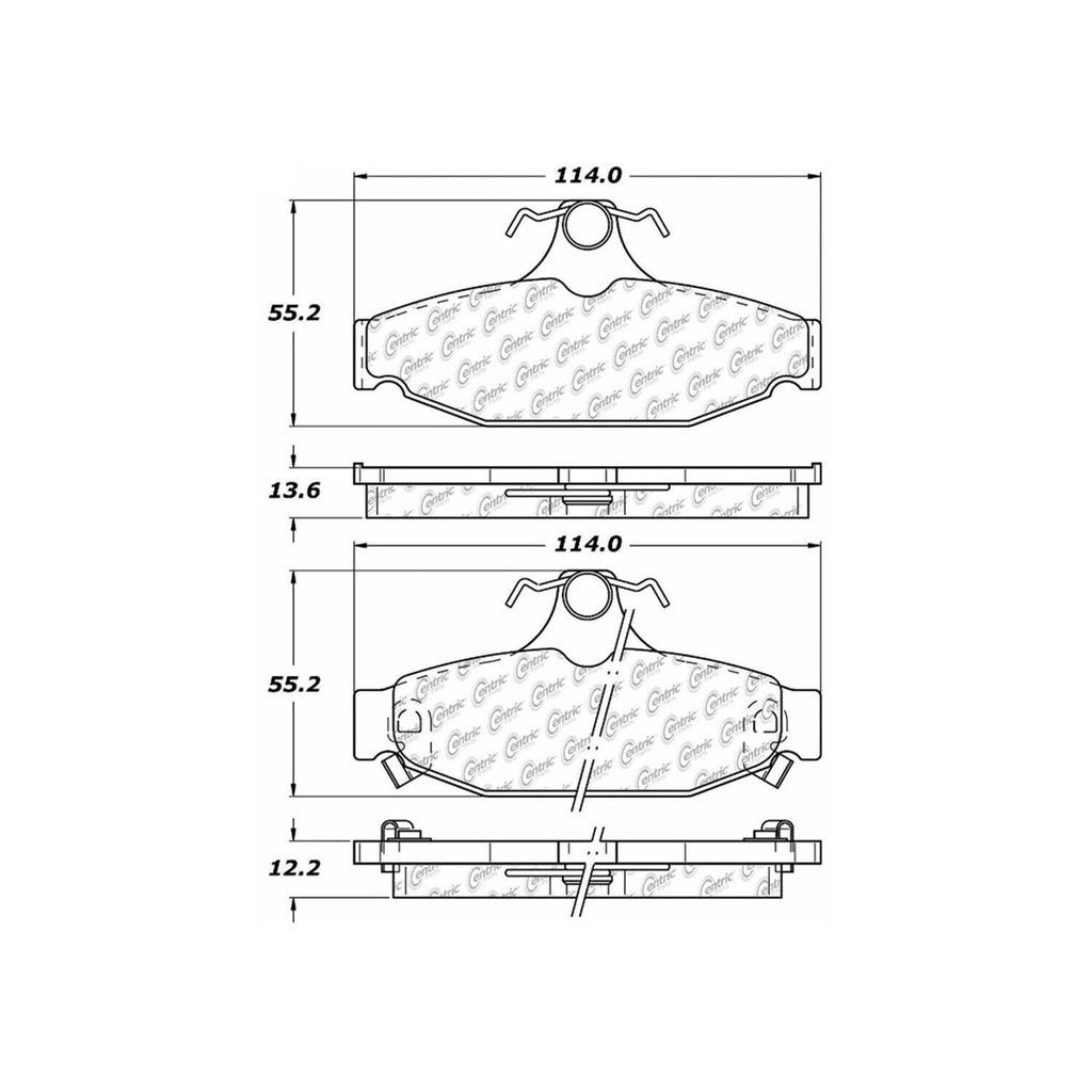 Centric Rear Disc Brake Pad for Camaro, Firebird, Corvette (300.04130)