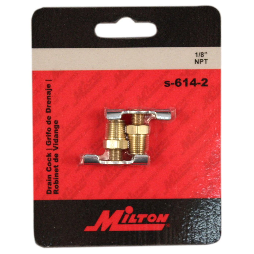 S-614-2 1/8" Compressor Tank Drain Cock - Pack of 2