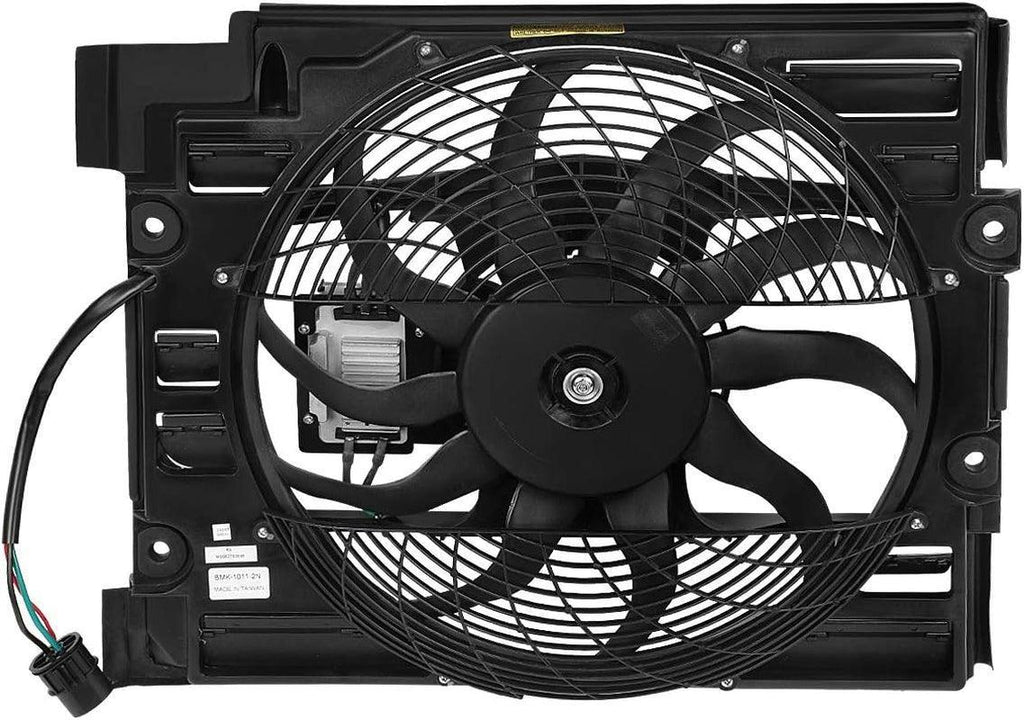 OEM-RF-0060 Factory Style Radiator Cooling Fan Assembly Cooling Efficiency Improved Direct Replacement [Compatible with 01-03 BMW 525I / 99-00 528I / 01-03 530I]
