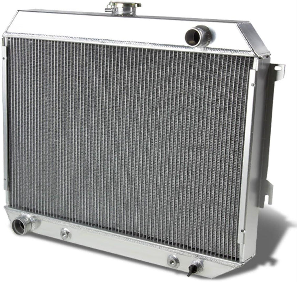 RA-CHARGER66-3 3-Row Full Aluminum Radiator Compatible with 1968-1973 Charger/Satellite/Roadrunner, 1970-1974 Challenger, 1970-1973 Barracuda V8 MT